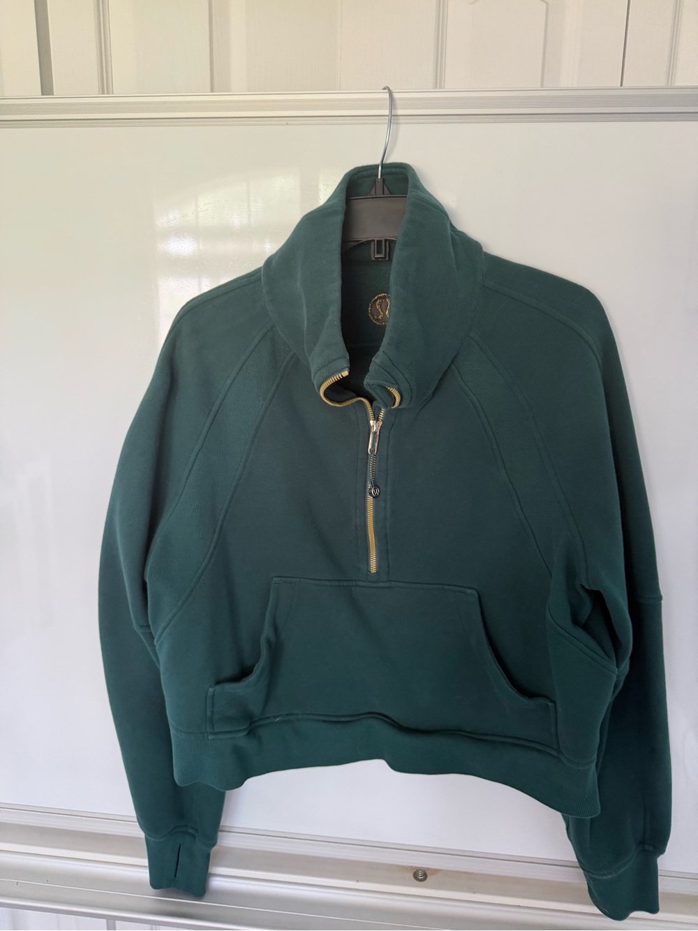 lululemon athletica Forrest Green Scuba Half-Zip Pullover Sweatshirt